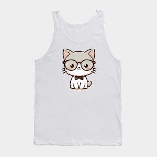 Spec-tacular Felines: Cats in Chic Glasses Tank Top